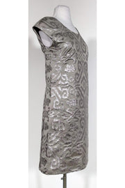 Current Boutique-J.Crew Collection - Silver Patterned Dress Sz 0