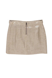 Current Boutique-J.Crew Collection - Tan & Gold Tweed Miniskirt Sz 6