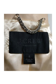 Current Boutique-J.Crew Collection - Tan Leather Moto Jacket Sz 8