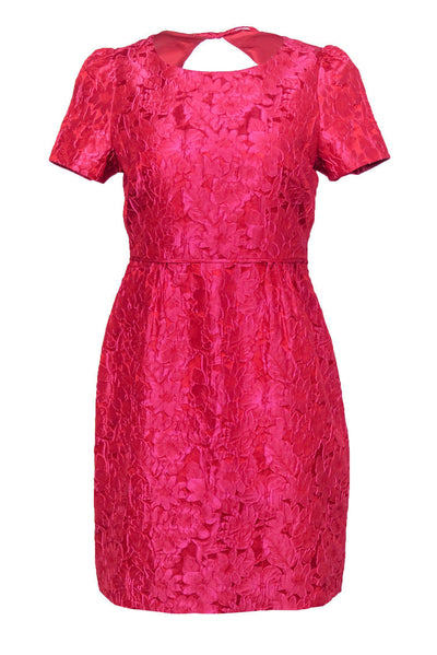 Current Boutique-J.Crew Collection - Two-Tone Pink Floral Textured A-Line Dress Sz 6