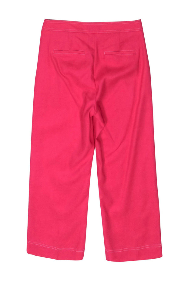 Current Boutique-J.Crew - Hot Pink Wide Leg Pants w/ Button Details Sz 4