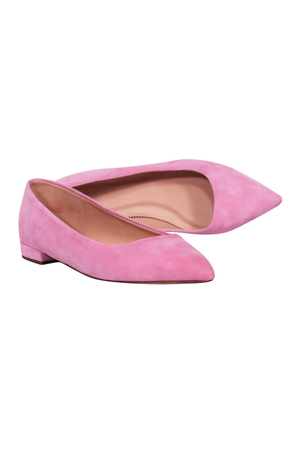 Current Boutique-J.Crew - Light Pink Suede Pointed Toe Flats Sz 7.5