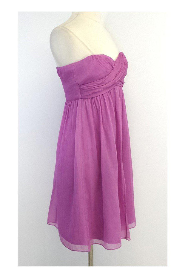 Current Boutique-J.Crew - Light Violet Silk Strapless Dress Sz 2