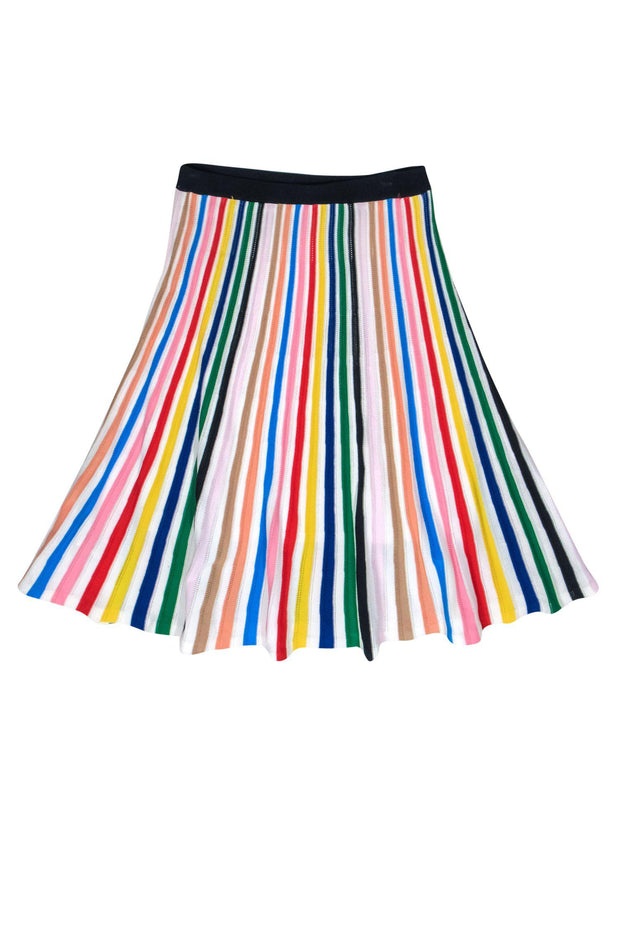 Current Boutique-J.Crew - Multicolor Striped Knit A-Line Skirt Sz S