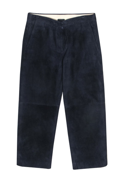 Current Boutique-J.Crew - Navy Suede Cropped Pants Sz 10
