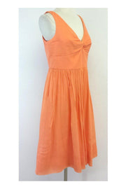 Current Boutique-J.Crew - Peach Silk Sleeveless Dress Sz 12