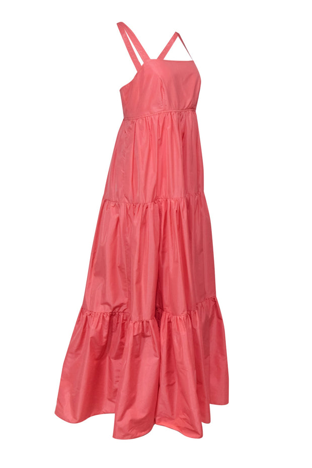 Current Boutique-J.Crew - Pink Sleeveless Tiered Maxi Dress Sz 8