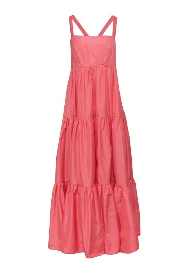 Current Boutique-J.Crew - Pink Sleeveless Tiered Maxi Dress Sz 8