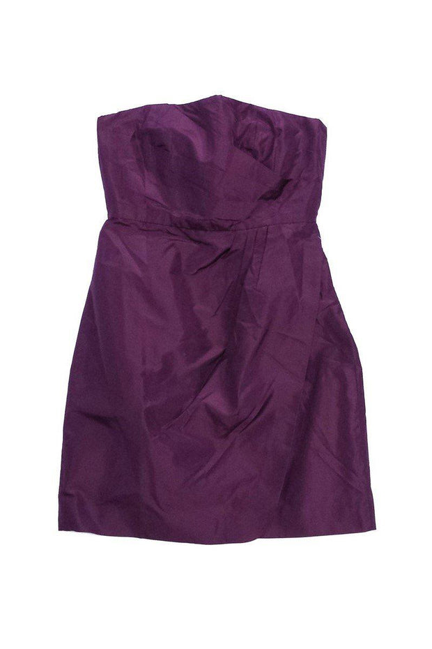 Current Boutique-J.Crew - Purple Silk Strapless Dress Sz 4