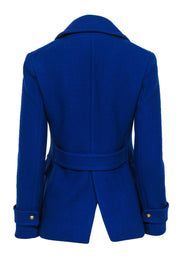 Current Boutique-J.Crew - Royal Blue Double Breasted Peacoat Sz 4