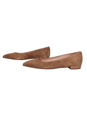 Current Boutique-J.Crew - Tan Suede Pointed Toe Flats Sz 9.5