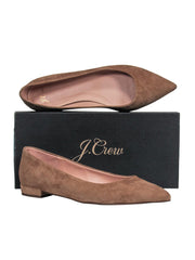 Current Boutique-J.Crew - Tan Suede Pointed Toe Flats Sz 9.5