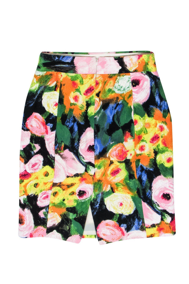 Current Boutique-J.Crew - Watercolor Print Pencil Skirt Sz 0