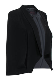Current Boutique-James Jeans - Black Blazer-Style Shawl Lapel Cape Sz M
