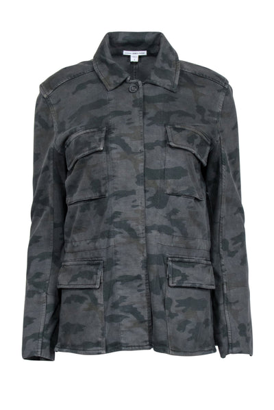 Current Boutique-James Pearse - Green Camo Cotton Utility Jacket Sz M