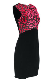 Current Boutique-Jason Wu - Black Sheath Dress w/ Fuzzy Bodice Design Sz 2