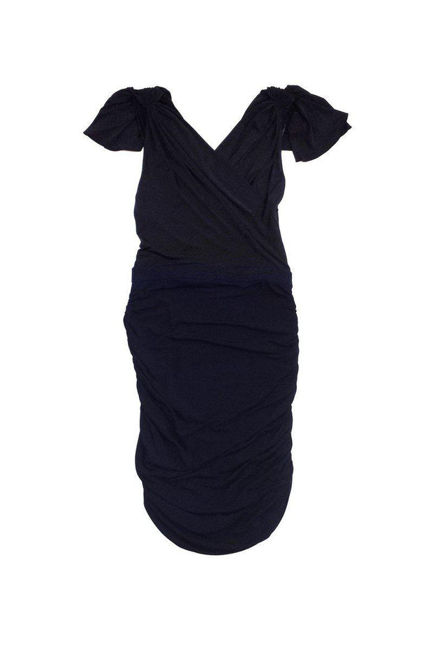 Current Boutique-Jay Godfrey - Black & Navy Cinched Dress Sz 4