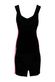 Current Boutique-Jay Godfrey - Black Sleeveless Bodycon Dress w/ Hot Pink Trim Sz 4