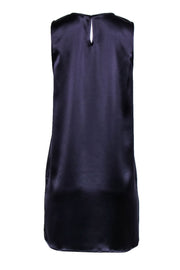 Current Boutique-Jenni Kayne - Navy Satin Sleeveless Shift Dress Sz M