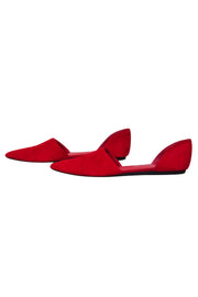 Current Boutique-Jenni Kayne - Red Suede Pointed Toe Flats Sz 10