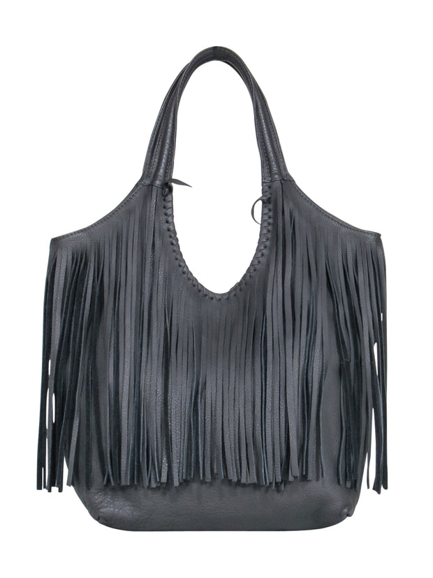 Leather Fringe Purse, Black Leather Fringe Bag, Handbag With Fringe,  Crossbody Tote Bag - Yahoo Shopping