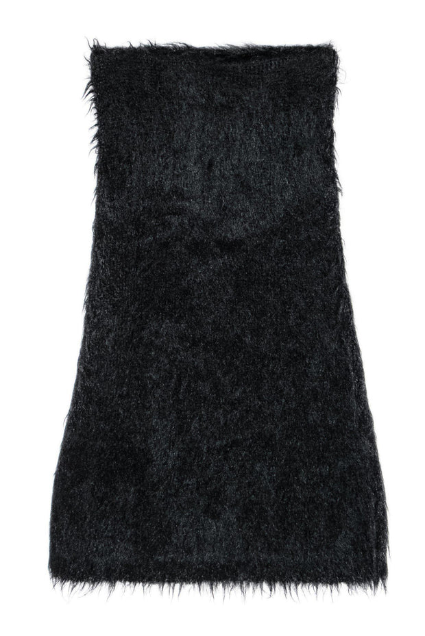 Current Boutique-Jil Sander - Black Fuzzy Long Skirt Sz 4