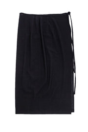 Current Boutique-Jil Sander - Black Midi Wrap Skirt Sz 0