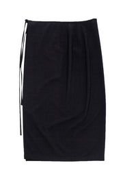 Current Boutique-Jil Sander - Black Midi Wrap Skirt Sz 0