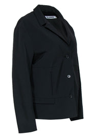 Current Boutique-Jil Sander - Black Three-Button Notch Lapel Blazer Sz 14