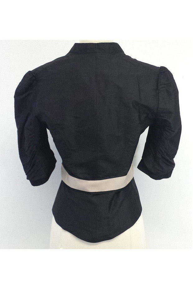Current Boutique-Jill Stuart - Black Layered Silk Jacket Sz M