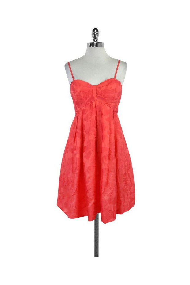 Current Boutique-Jill Stuart - Pink Bow Print Strapless Dress Sz 8