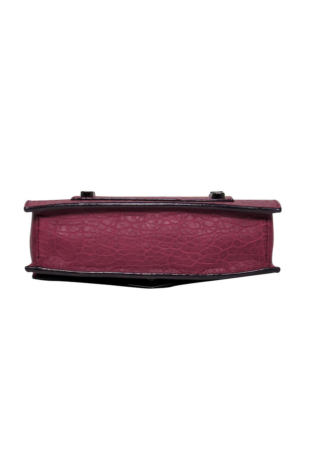 Current Boutique-Jimmy Choo - Burgundy Textured Leather Chain Crossbody
