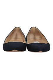 Current Boutique-Jimmy Choo - Dark Navy Felt Pointed Toe Ballet Flats Sz 6.5