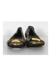 Current Boutique-Jimmy Choo - Gold & Brown Snakeskin Flats Sz 10