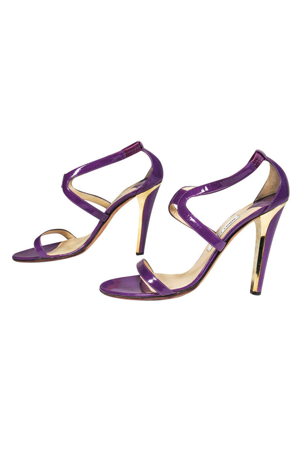 Jimmy Choo Azia 95 Purple Patent Leather Sandal | Balardi