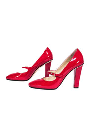 Current Boutique-Jimmy Choo - Red Patent Leather Mary Jane Pumps Sz 9