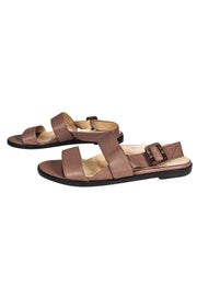 Current Boutique-Jimmy Choo - Taupe Brown Strappy Sandals Sz 7