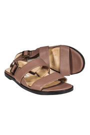Current Boutique-Jimmy Choo - Taupe Brown Strappy Sandals Sz 7
