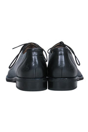Current Boutique-John Fluevog - Blue & Black Metallic Speckled Leather Lace-Up “Sea Angel” Loafers Sz 7.5