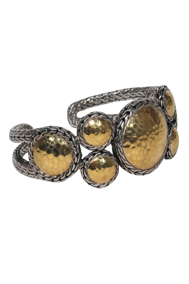 Current Boutique-John Hardy - Sterling Silver & 22K Gold Braided Statement Cuff Bracelet