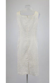 Current Boutique-John Meyer - White Brocade Sleeveless Dress Sz 10