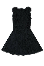 Current Boutique-Joie - Black Lace Plunge Fit & Flare Dress Sz XS