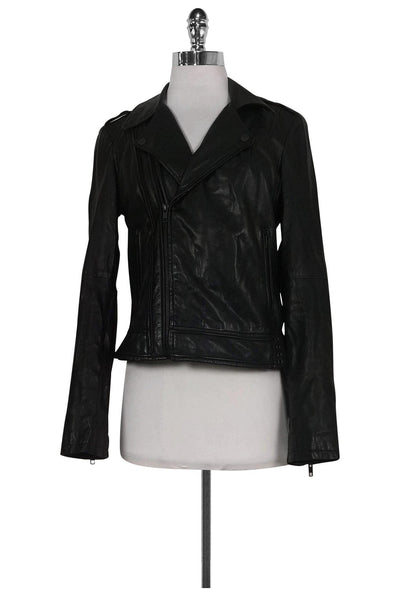 Current Boutique-Joie - Black Leather Jacket Sz M