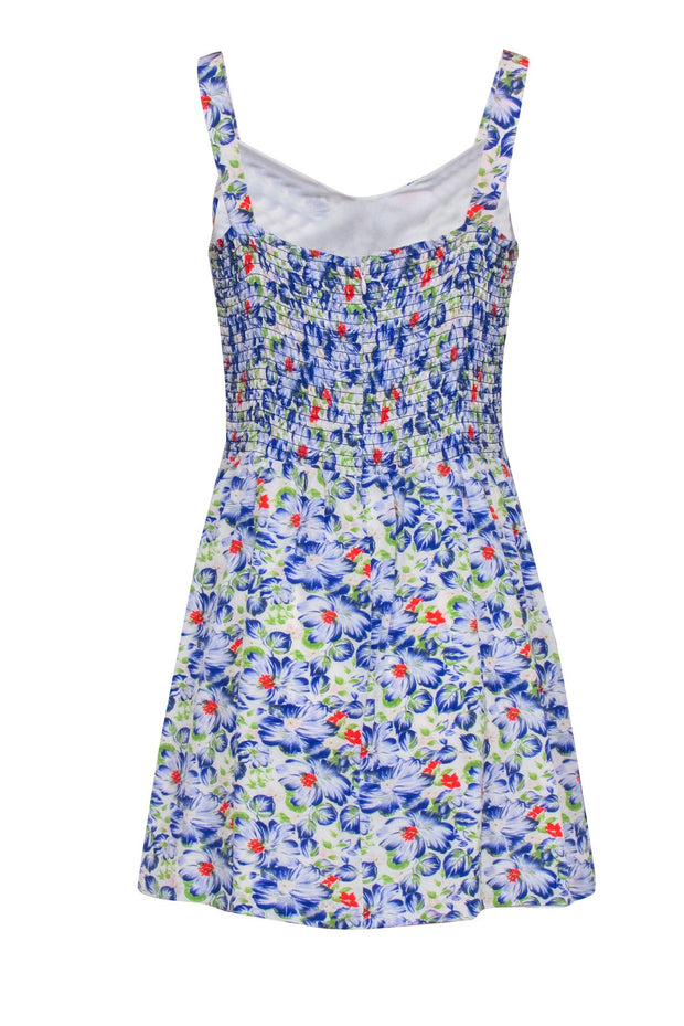 Current Boutique-Joie - Blue Floral Sleeveless Mini Dress Sz L