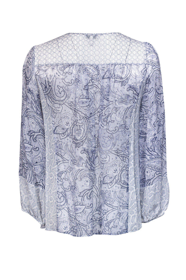 Current Boutique-Joie - Blue & White Patterned Shirt Sz S