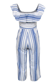 Current Boutique-Joie - Blue & White Striped Sleeveless Wide Leg Jumpsuit Sz XS