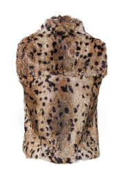 Current Boutique-Joie - Cheetah Print Rabbit Fur Vest Sz XS