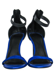 Current Boutique-Joie - Cobalt Blue & Black Suede Open Toe Heel Sz 6.5