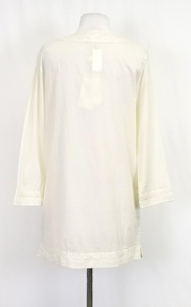 Current Boutique-Joie - Cream Embroidered Tunic Sz S