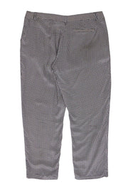 Current Boutique-Joie - Grey & Black Plaid Silk Cropped Trousers Sz 4